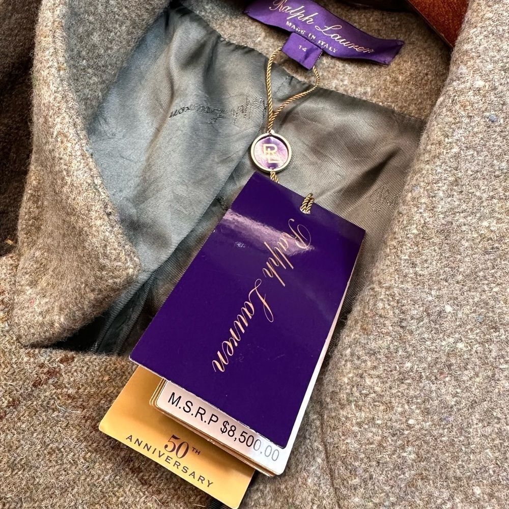 Ralph Lauren 50th Anniversary Collection Fall ‘18 Antiqued Sydney Patchwork Coat - Picture 5 of 17